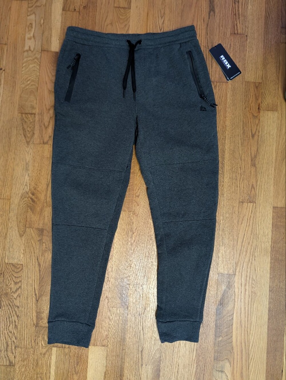 RBX Mens Charcoal Gray Fleece Joggers NWT Large